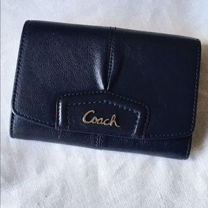 Navy Coach Wallet, like new